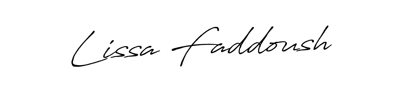 Once you've used our free online signature maker to create your best signature Antro_Vectra_Bolder style, it's time to enjoy all of the benefits that Lissa Faddoush name signing documents. Lissa Faddoush signature style 7 images and pictures png