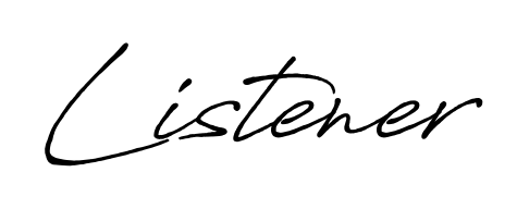 Similarly Antro_Vectra_Bolder is the best handwritten signature design. Signature creator online. You can use it as an online autograph creator for name Listener. Listener signature style 7 images and pictures png