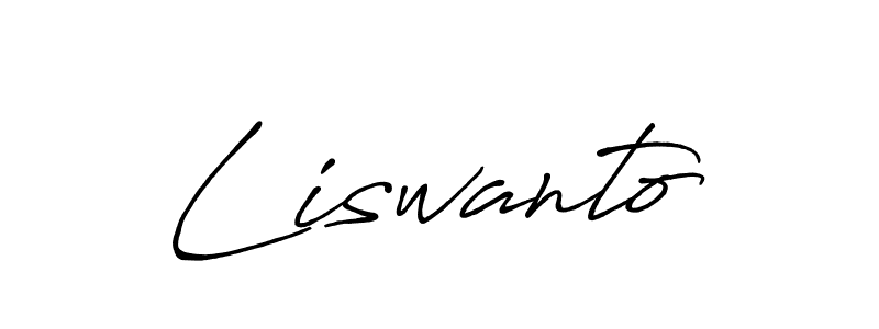 Create a beautiful signature design for name Liswanto. With this signature (Antro_Vectra_Bolder) fonts, you can make a handwritten signature for free. Liswanto signature style 7 images and pictures png