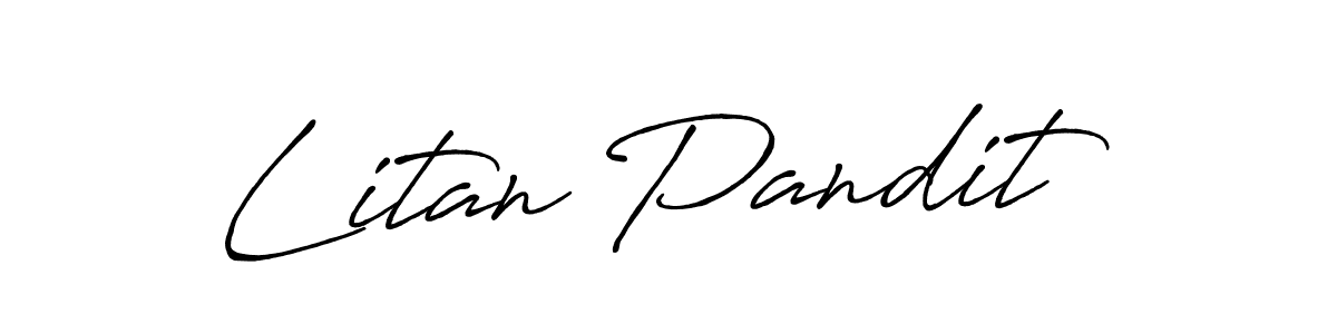 Antro_Vectra_Bolder is a professional signature style that is perfect for those who want to add a touch of class to their signature. It is also a great choice for those who want to make their signature more unique. Get Litan Pandit name to fancy signature for free. Litan Pandit signature style 7 images and pictures png