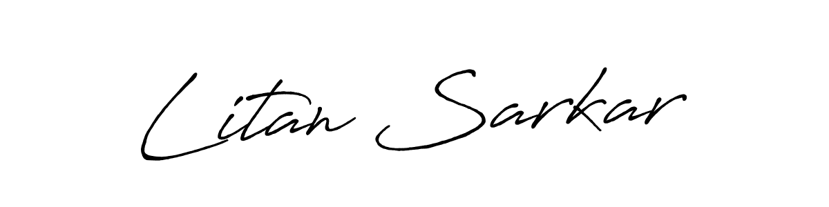 Similarly Antro_Vectra_Bolder is the best handwritten signature design. Signature creator online .You can use it as an online autograph creator for name Litan Sarkar. Litan Sarkar signature style 7 images and pictures png