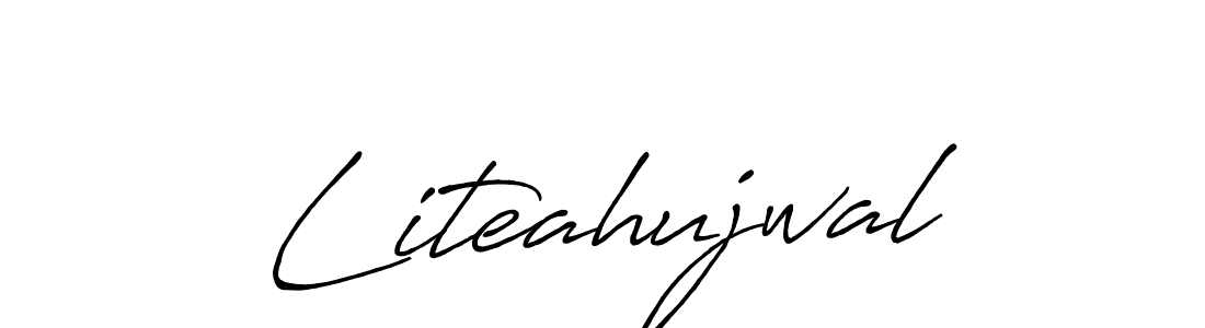 Liteahujwal stylish signature style. Best Handwritten Sign (Antro_Vectra_Bolder) for my name. Handwritten Signature Collection Ideas for my name Liteahujwal. Liteahujwal signature style 7 images and pictures png
