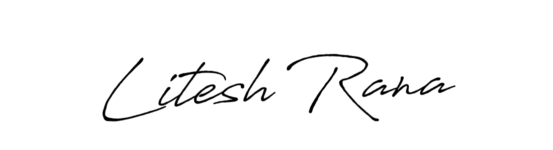 Antro_Vectra_Bolder is a professional signature style that is perfect for those who want to add a touch of class to their signature. It is also a great choice for those who want to make their signature more unique. Get Litesh Rana name to fancy signature for free. Litesh Rana signature style 7 images and pictures png