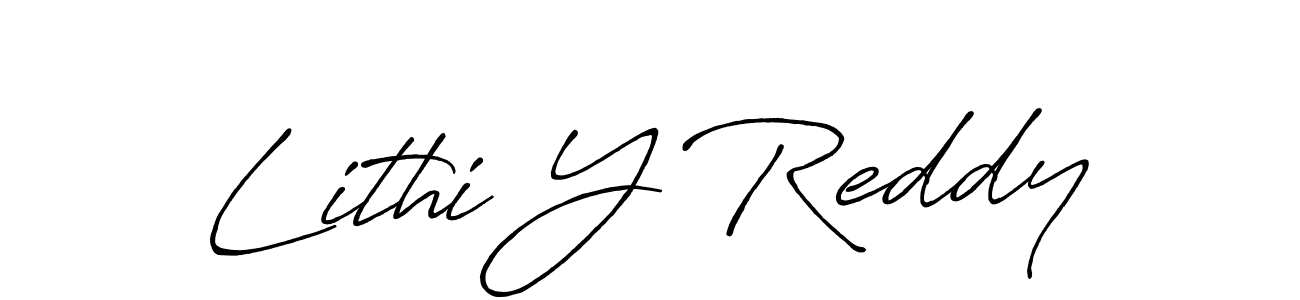 Create a beautiful signature design for name Lithi Y Reddy. With this signature (Antro_Vectra_Bolder) fonts, you can make a handwritten signature for free. Lithi Y Reddy signature style 7 images and pictures png