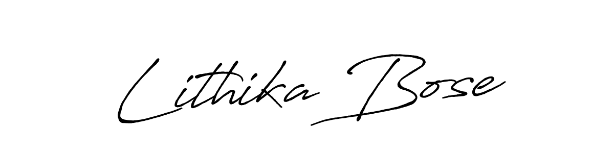 Use a signature maker to create a handwritten signature online. With this signature software, you can design (Antro_Vectra_Bolder) your own signature for name Lithika Bose. Lithika Bose signature style 7 images and pictures png