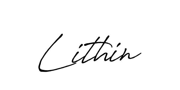 Make a beautiful signature design for name Lithin. With this signature (Antro_Vectra_Bolder) style, you can create a handwritten signature for free. Lithin signature style 7 images and pictures png