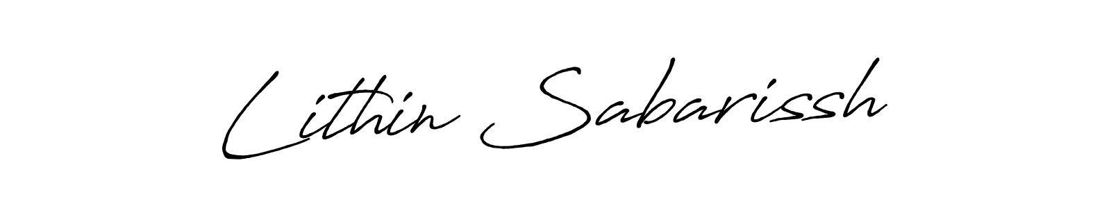 The best way (Antro_Vectra_Bolder) to make a short signature is to pick only two or three words in your name. The name Lithin Sabarissh include a total of six letters. For converting this name. Lithin Sabarissh signature style 7 images and pictures png