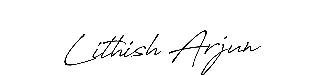 Lithish Arjun stylish signature style. Best Handwritten Sign (Antro_Vectra_Bolder) for my name. Handwritten Signature Collection Ideas for my name Lithish Arjun. Lithish Arjun signature style 7 images and pictures png