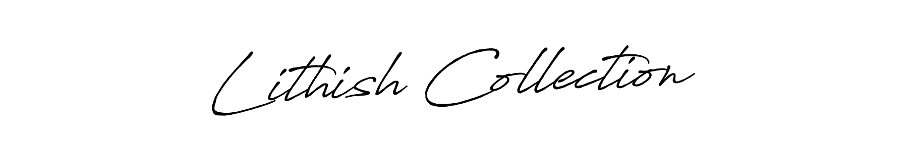 Use a signature maker to create a handwritten signature online. With this signature software, you can design (Antro_Vectra_Bolder) your own signature for name Lithish Collection. Lithish Collection signature style 7 images and pictures png