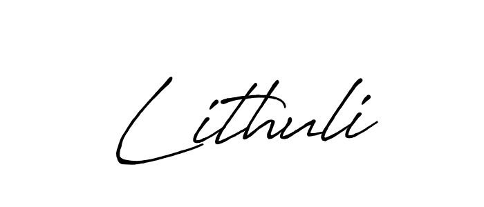 Make a beautiful signature design for name Lithuli. With this signature (Antro_Vectra_Bolder) style, you can create a handwritten signature for free. Lithuli signature style 7 images and pictures png