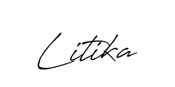 Also You can easily find your signature by using the search form. We will create Litika name handwritten signature images for you free of cost using Antro_Vectra_Bolder sign style. Litika signature style 7 images and pictures png