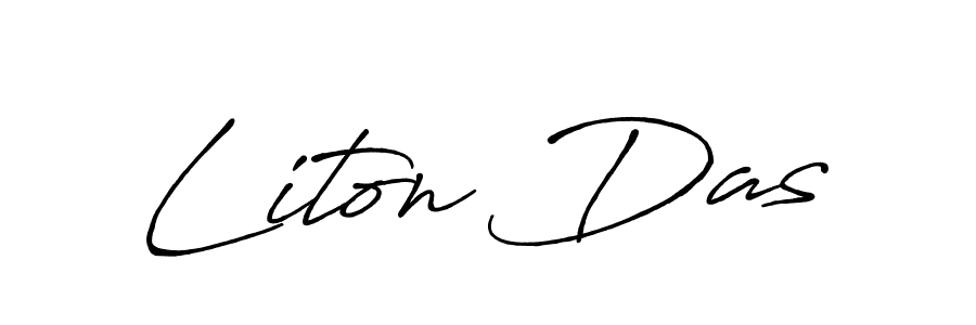 You should practise on your own different ways (Antro_Vectra_Bolder) to write your name (Liton Das) in signature. don't let someone else do it for you. Liton Das signature style 7 images and pictures png