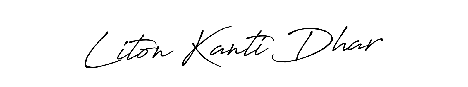 Design your own signature with our free online signature maker. With this signature software, you can create a handwritten (Antro_Vectra_Bolder) signature for name Liton Kanti Dhar. Liton Kanti Dhar signature style 7 images and pictures png