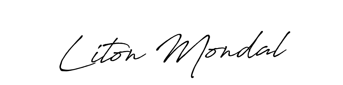 Make a short Liton Mondal signature style. Manage your documents anywhere anytime using Antro_Vectra_Bolder. Create and add eSignatures, submit forms, share and send files easily. Liton Mondal signature style 7 images and pictures png