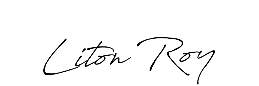 Similarly Antro_Vectra_Bolder is the best handwritten signature design. Signature creator online .You can use it as an online autograph creator for name Liton Roy. Liton Roy signature style 7 images and pictures png