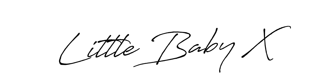 Little Baby X stylish signature style. Best Handwritten Sign (Antro_Vectra_Bolder) for my name. Handwritten Signature Collection Ideas for my name Little Baby X. Little Baby X signature style 7 images and pictures png