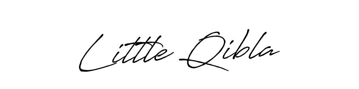 How to make Little Qibla name signature. Use Antro_Vectra_Bolder style for creating short signs online. This is the latest handwritten sign. Little Qibla signature style 7 images and pictures png