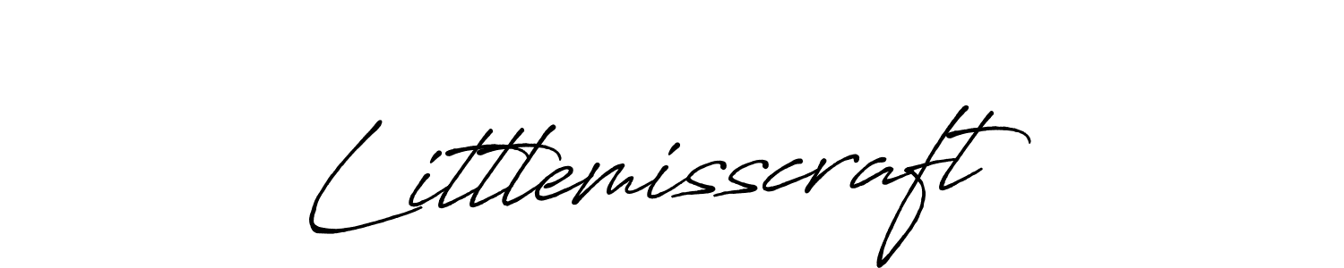 Make a beautiful signature design for name Littlemisscraft. With this signature (Antro_Vectra_Bolder) style, you can create a handwritten signature for free. Littlemisscraft signature style 7 images and pictures png