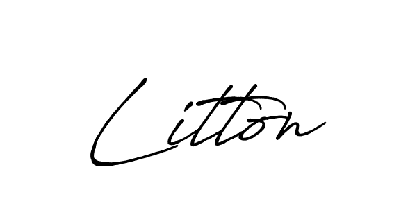 Make a beautiful signature design for name Litton. With this signature (Antro_Vectra_Bolder) style, you can create a handwritten signature for free. Litton signature style 7 images and pictures png