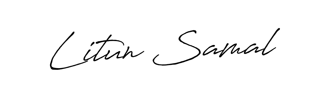 The best way (Antro_Vectra_Bolder) to make a short signature is to pick only two or three words in your name. The name Litun Samal include a total of six letters. For converting this name. Litun Samal signature style 7 images and pictures png