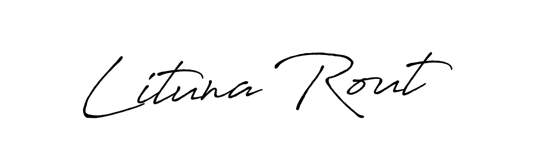 Also we have Lituna Rout name is the best signature style. Create professional handwritten signature collection using Antro_Vectra_Bolder autograph style. Lituna Rout signature style 7 images and pictures png