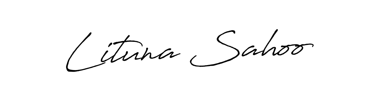 Also we have Lituna Sahoo name is the best signature style. Create professional handwritten signature collection using Antro_Vectra_Bolder autograph style. Lituna Sahoo signature style 7 images and pictures png