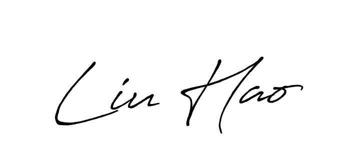 Antro_Vectra_Bolder is a professional signature style that is perfect for those who want to add a touch of class to their signature. It is also a great choice for those who want to make their signature more unique. Get Liu Hao name to fancy signature for free. Liu Hao signature style 7 images and pictures png