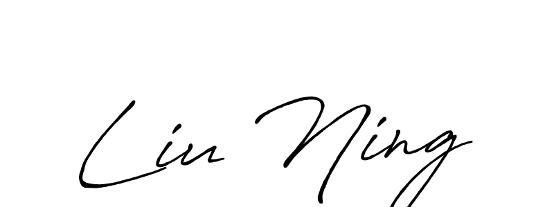 It looks lik you need a new signature style for name Liu Ning. Design unique handwritten (Antro_Vectra_Bolder) signature with our free signature maker in just a few clicks. Liu Ning signature style 7 images and pictures png