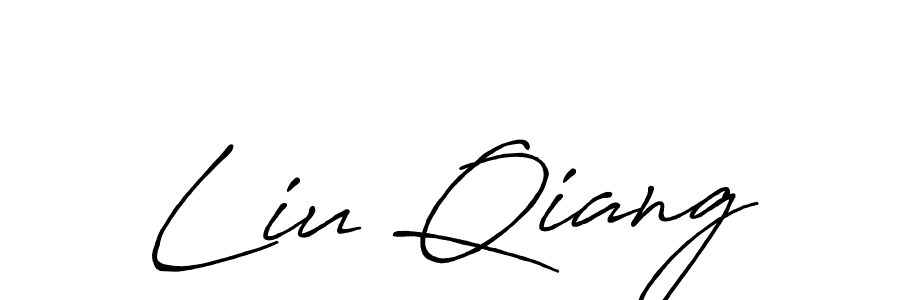 How to make Liu Qiang signature? Antro_Vectra_Bolder is a professional autograph style. Create handwritten signature for Liu Qiang name. Liu Qiang signature style 7 images and pictures png
