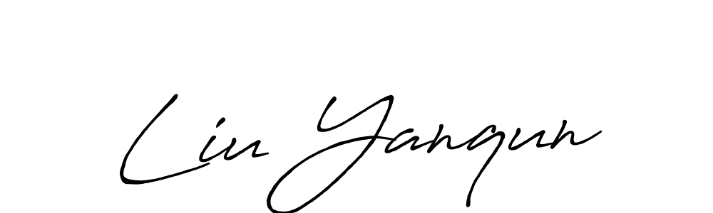 Antro_Vectra_Bolder is a professional signature style that is perfect for those who want to add a touch of class to their signature. It is also a great choice for those who want to make their signature more unique. Get Liu Yanqun name to fancy signature for free. Liu Yanqun signature style 7 images and pictures png