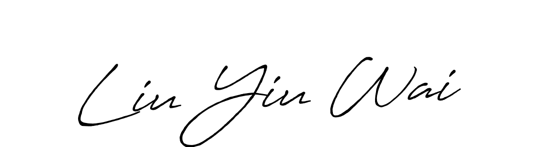 Use a signature maker to create a handwritten signature online. With this signature software, you can design (Antro_Vectra_Bolder) your own signature for name Liu Yiu Wai. Liu Yiu Wai signature style 7 images and pictures png