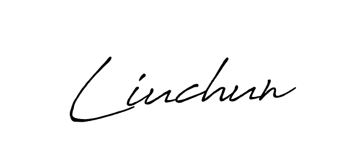 if you are searching for the best signature style for your name Liuchun. so please give up your signature search. here we have designed multiple signature styles  using Antro_Vectra_Bolder. Liuchun signature style 7 images and pictures png