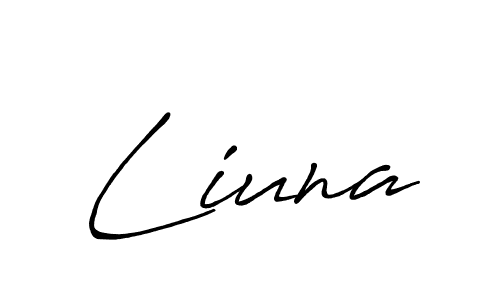 How to make Liuna signature? Antro_Vectra_Bolder is a professional autograph style. Create handwritten signature for Liuna name. Liuna signature style 7 images and pictures png