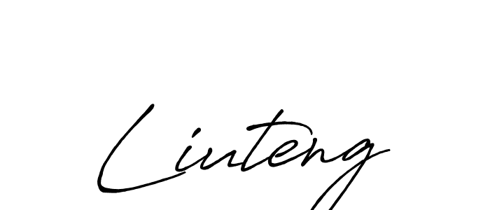 Liuteng stylish signature style. Best Handwritten Sign (Antro_Vectra_Bolder) for my name. Handwritten Signature Collection Ideas for my name Liuteng. Liuteng signature style 7 images and pictures png