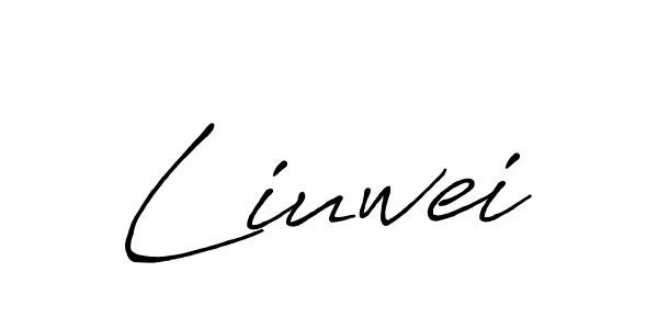 Also You can easily find your signature by using the search form. We will create Liuwei name handwritten signature images for you free of cost using Antro_Vectra_Bolder sign style. Liuwei signature style 7 images and pictures png