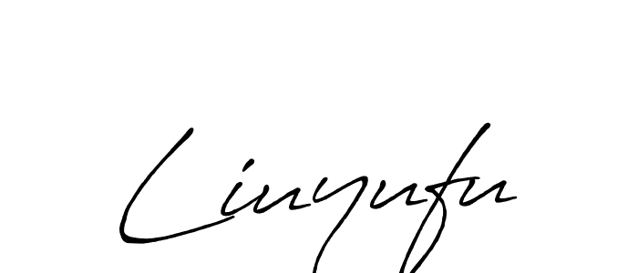 How to make Liuyufu signature? Antro_Vectra_Bolder is a professional autograph style. Create handwritten signature for Liuyufu name. Liuyufu signature style 7 images and pictures png