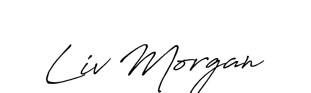 Antro_Vectra_Bolder is a professional signature style that is perfect for those who want to add a touch of class to their signature. It is also a great choice for those who want to make their signature more unique. Get Liv Morgan name to fancy signature for free. Liv Morgan signature style 7 images and pictures png