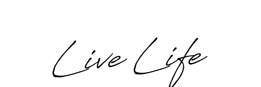 How to make Live Life name signature. Use Antro_Vectra_Bolder style for creating short signs online. This is the latest handwritten sign. Live Life signature style 7 images and pictures png