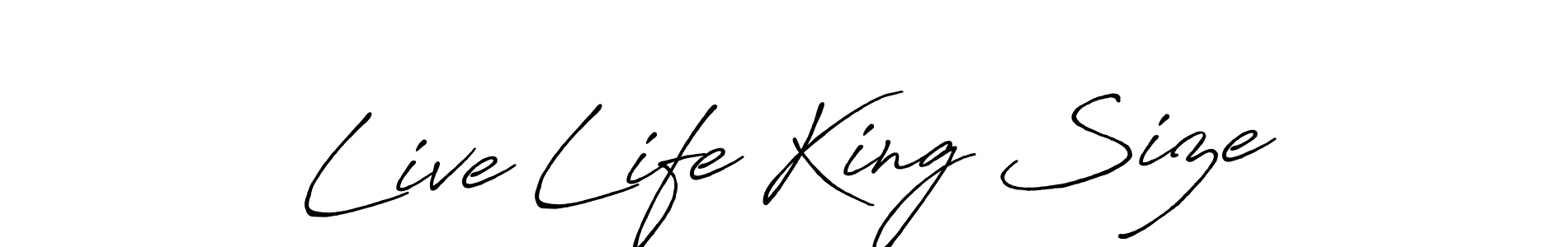 Design your own signature with our free online signature maker. With this signature software, you can create a handwritten (Antro_Vectra_Bolder) signature for name Live Life King Size. Live Life King Size signature style 7 images and pictures png