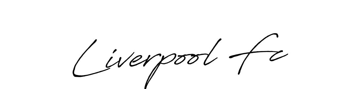 Make a beautiful signature design for name Liverpool Fc. With this signature (Antro_Vectra_Bolder) style, you can create a handwritten signature for free. Liverpool Fc signature style 7 images and pictures png