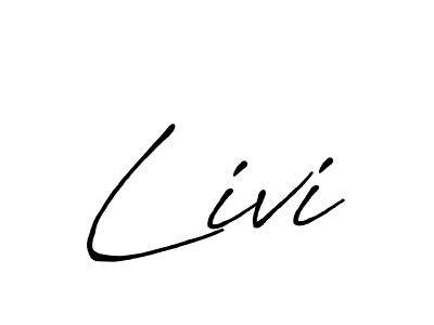 Livi stylish signature style. Best Handwritten Sign (Antro_Vectra_Bolder) for my name. Handwritten Signature Collection Ideas for my name Livi. Livi signature style 7 images and pictures png