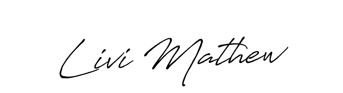 Use a signature maker to create a handwritten signature online. With this signature software, you can design (Antro_Vectra_Bolder) your own signature for name Livi Mathew. Livi Mathew signature style 7 images and pictures png