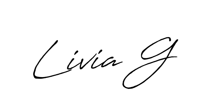 How to make Livia G signature? Antro_Vectra_Bolder is a professional autograph style. Create handwritten signature for Livia G name. Livia G signature style 7 images and pictures png