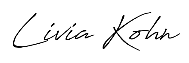The Antro_Vectra_Bolder handwriting style adds charm and authenticity to name Livia Kohn. A wonderful choice for personal thank-you notes. Livia Kohn signature style 7 images and pictures png