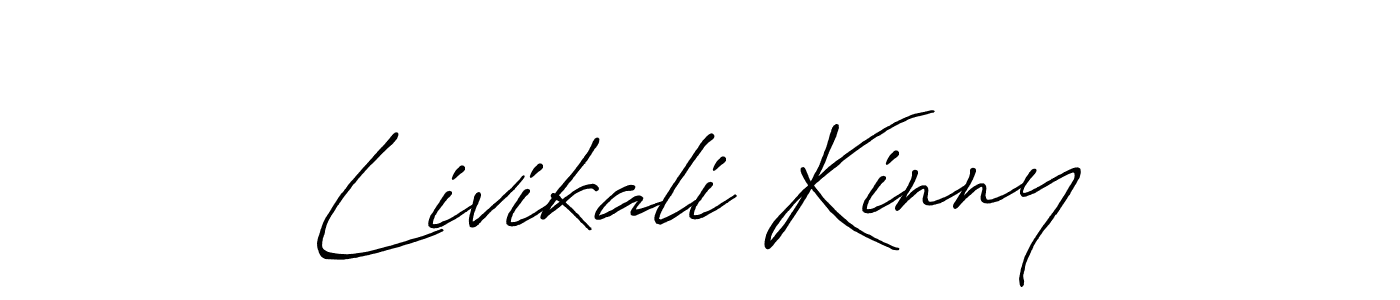 Make a beautiful signature design for name Livikali Kinny. With this signature (Antro_Vectra_Bolder) style, you can create a handwritten signature for free. Livikali Kinny signature style 7 images and pictures png