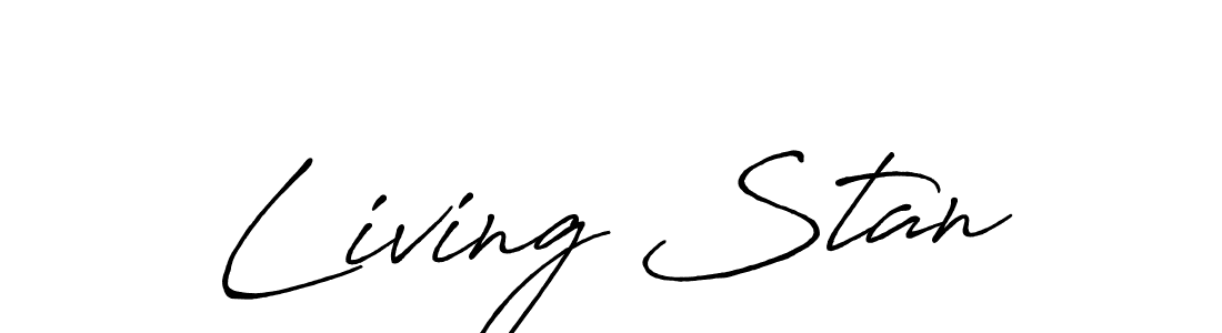 Use a signature maker to create a handwritten signature online. With this signature software, you can design (Antro_Vectra_Bolder) your own signature for name Living Stan. Living Stan signature style 7 images and pictures png