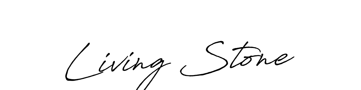 Make a beautiful signature design for name Living Stone. With this signature (Antro_Vectra_Bolder) style, you can create a handwritten signature for free. Living Stone signature style 7 images and pictures png