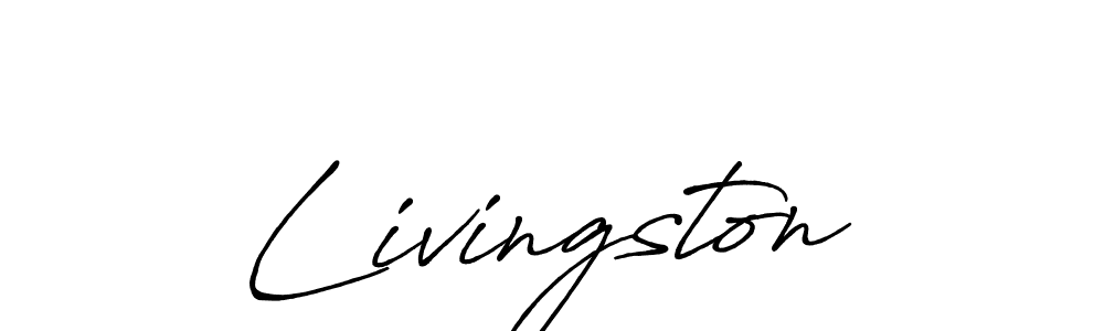 Make a beautiful signature design for name Livingston. With this signature (Antro_Vectra_Bolder) style, you can create a handwritten signature for free. Livingston signature style 7 images and pictures png