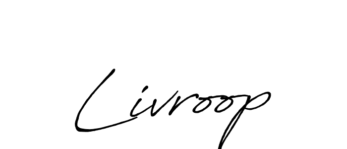 How to make Livroop name signature. Use Antro_Vectra_Bolder style for creating short signs online. This is the latest handwritten sign. Livroop signature style 7 images and pictures png