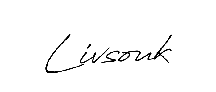 Livsouk stylish signature style. Best Handwritten Sign (Antro_Vectra_Bolder) for my name. Handwritten Signature Collection Ideas for my name Livsouk. Livsouk signature style 7 images and pictures png